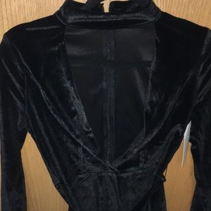 Black velvet romper